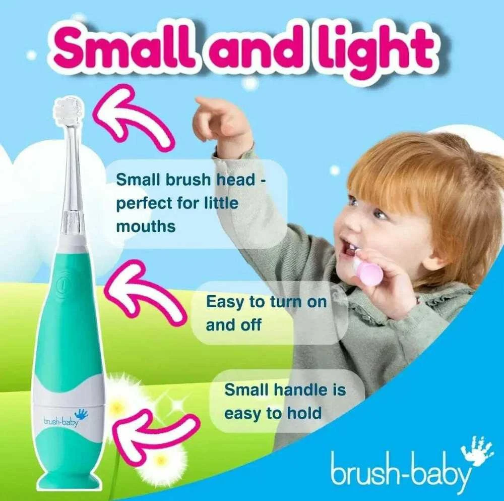 Brush Baby ŠEPETĖLIS BABY_Baby Sonic sonic dantų šepetėlis 0-3l Sea