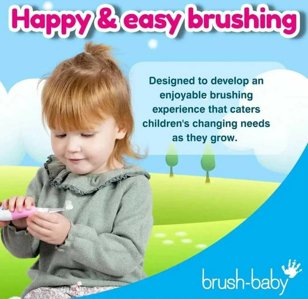 Brush Baby ŠEPETĖLIS BABY_Baby Sonic sonic dantų šepetėlis 0-3l Sea