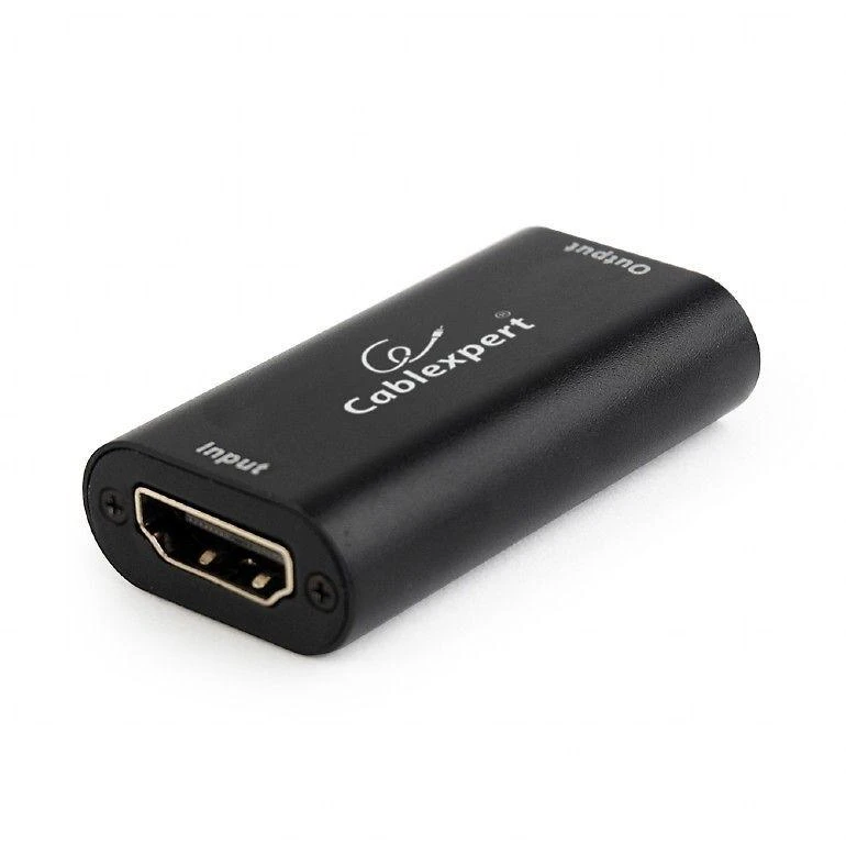 HDMI signalo kartotuvas 40m juodo korpusu