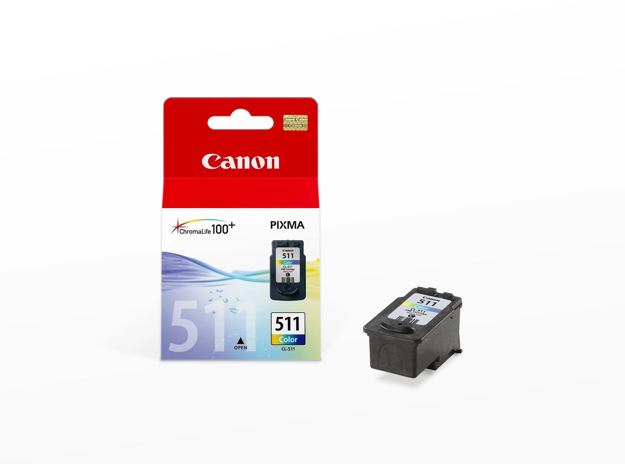 Trispalvis Canon CL-511 | Rašalo kasetė | Žydra, purpurinė, geltona