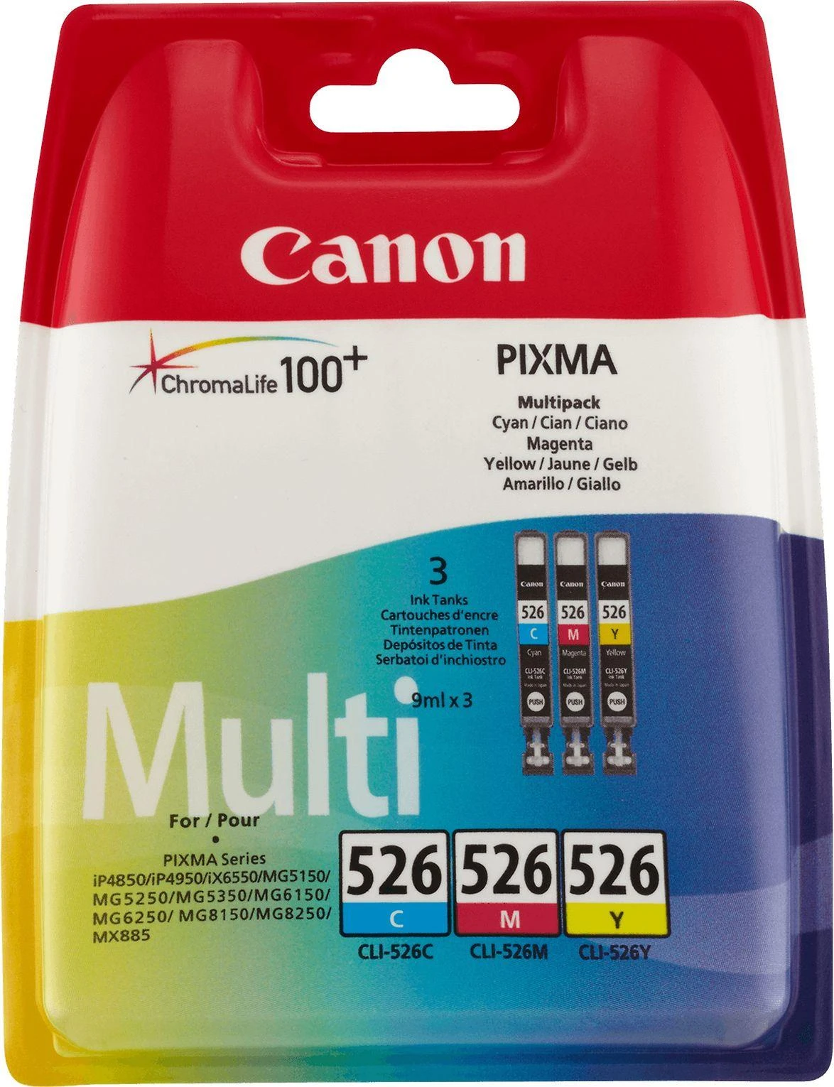 Canon CLI-526 | Rašalo kasetės | Sudėtinė pakuotė