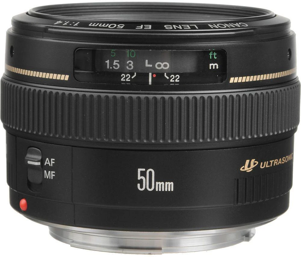 Objektyvas Canon EF 50mm 1:1,4 USM SLR Standartiniai objektyvai Juoda