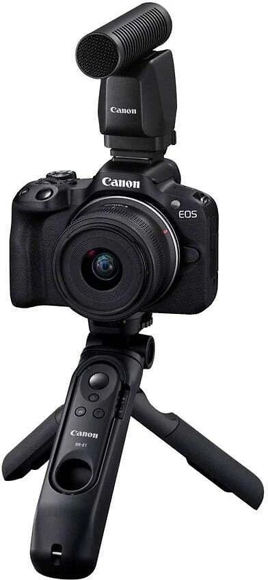 „Canon“ | EOS R50 + RF-S 18–45 mm „CREATOR“ rinkinys (SIP) | 24,2 megapikselių | Vaizdo stabilizatorius | ISO jautrumas (maks.) 32000 | Ekrano įstrižainė 2,95 colio | „Wi-Fi“ | Vaizdo įrašymas | Automatinis, rankinis | CMOS | Juodas