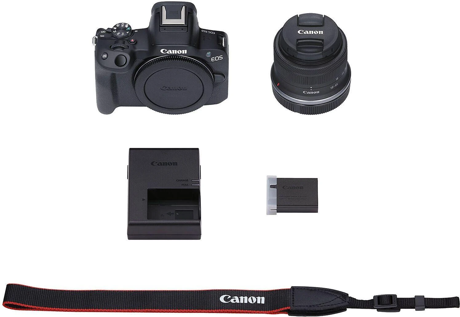 Canon EOS R50 + RF-S 18-45mm IS STM (Juodas)