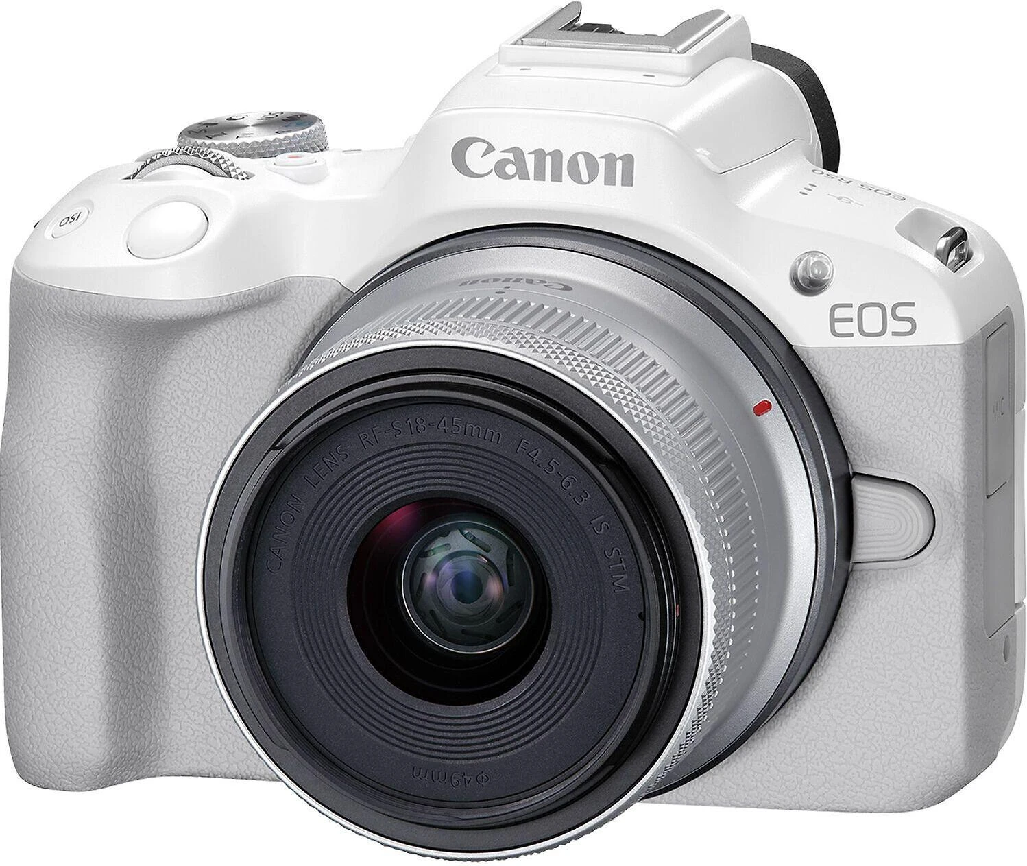 „Canon“ | EOS R50 WH + RF-S 18-45mm F4.5-6.3 IS STM (SIP) | 24,2 megapikselių | Vaizdo stabilizatorius | ISO jautrumas (maks.) 32000 | Ekrano įstrižainė 2,95 colio | „Wi-Fi“ | Vaizdo įrašymas | Automatinis, rankinis | CMOS | Baltas