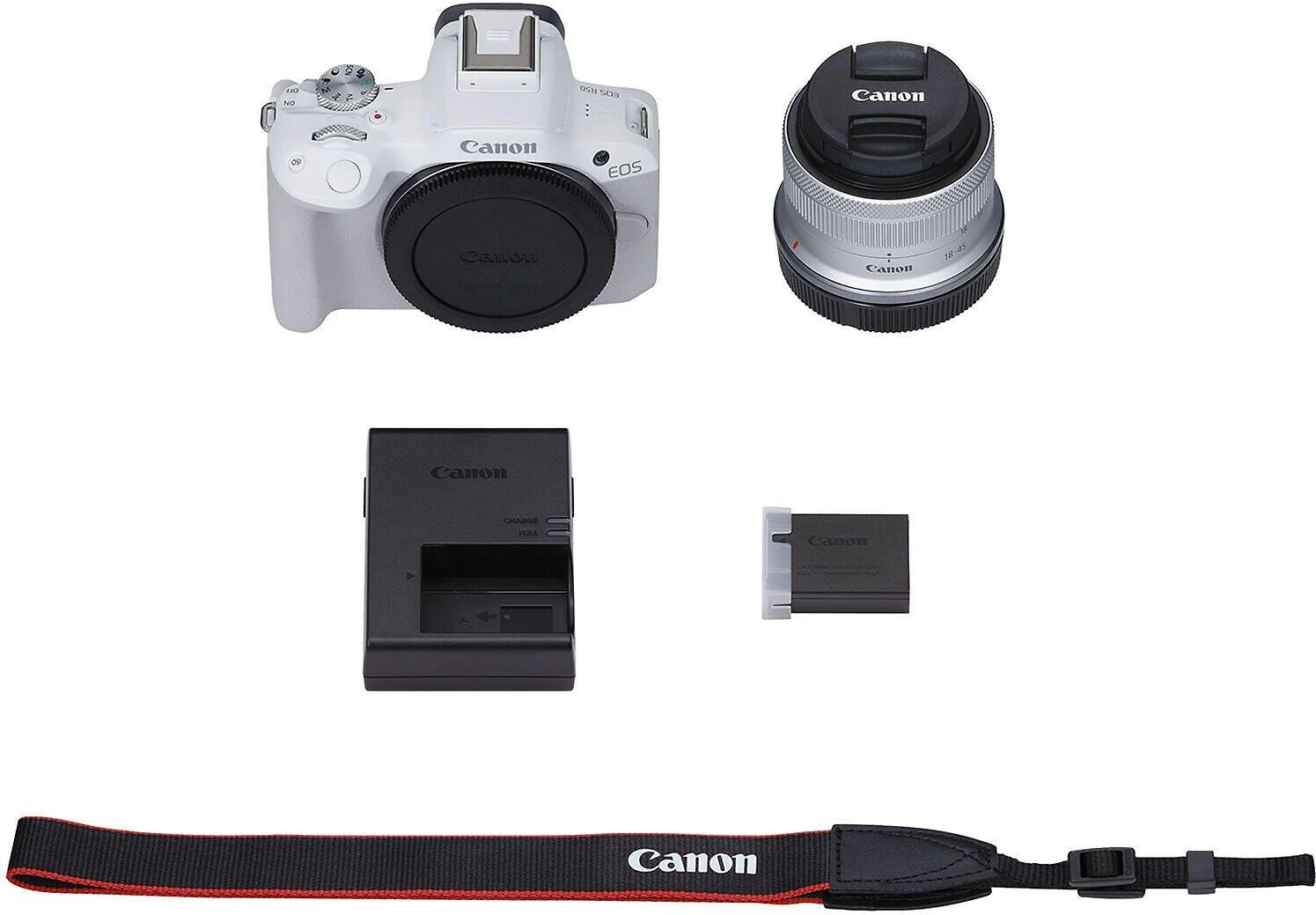 „Canon“ | EOS R50 WH + RF-S 18-45mm F4.5-6.3 IS STM (SIP) | 24,2 megapikselių | Vaizdo stabilizatorius | ISO jautrumas (maks.) 32000 | Ekrano įstrižainė 2,95 colio | „Wi-Fi“ | Vaizdo įrašymas | Automatinis, rankinis | CMOS | Baltas