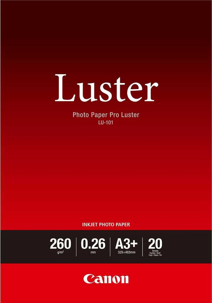 Canon LU-101 Pro Luster, A3+, 20 shts fotopopierius Balta „Satin“