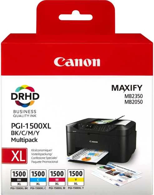 Canon PGI-1500XL C, M, Y, BK rašalo kasečių sudėtinė pakuotė