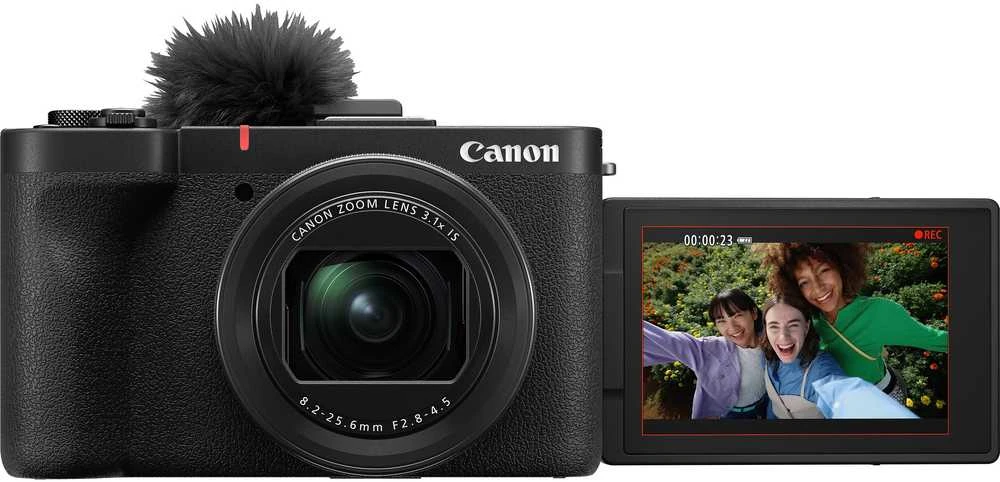„Canon PowerShot V1“ fotoaparatas | 22 MP | Optinis priartinimas 3,1 karto | Vaizdo stabilizatorius | ISO jautrumas (maks.) 32000 | Ekrano įstrižainė 1,4 colio | Vaizdo įrašymas | Juodas