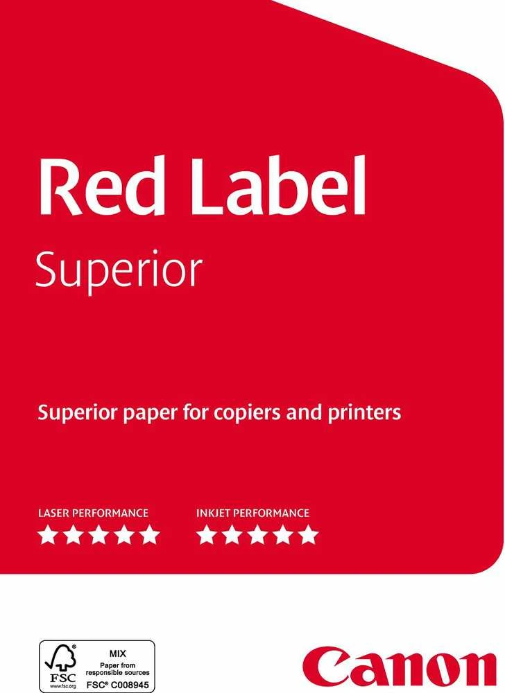 Canon Raudona Label Superior A4 / 90 g kopijavimo popierius, 500 lapų pakuotė