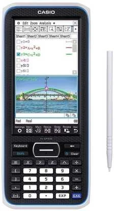 Casio FX-CP400 su lietimui jautriu ekranu ir stiliumi