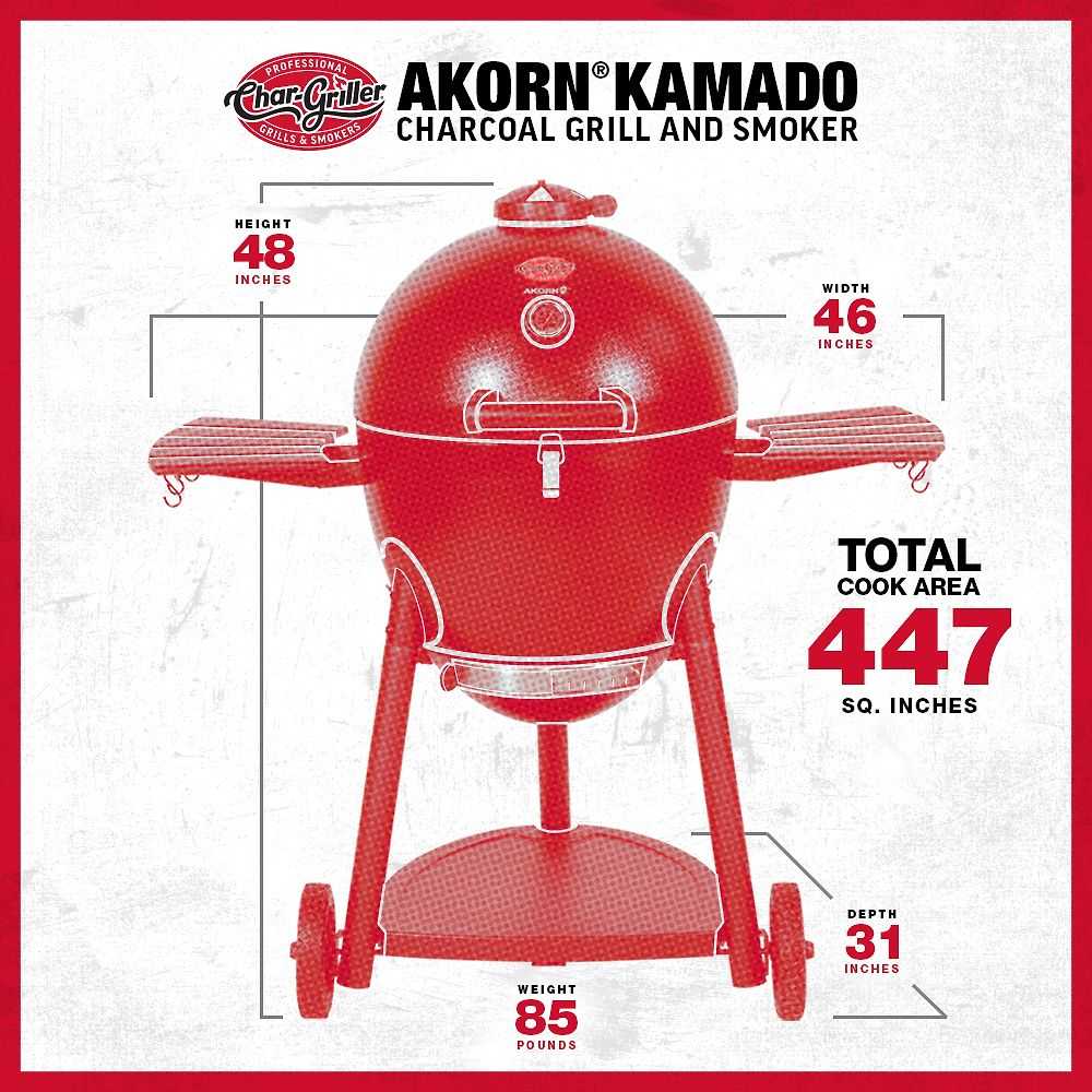Anglinis lauko grilis Kamado Char-Griller Akorn 57cm