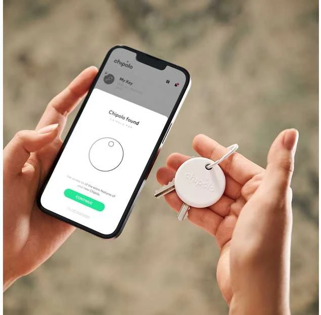 Chipolo POP – „Bluetooth“ sekiklis su keičiama baterija, skirtas „iOS“ ir „Android“, „Baltas“
