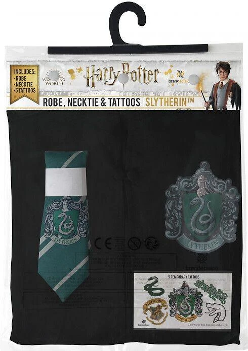 Slytherin burtininko kostiumo pakuotė su aksesuarais