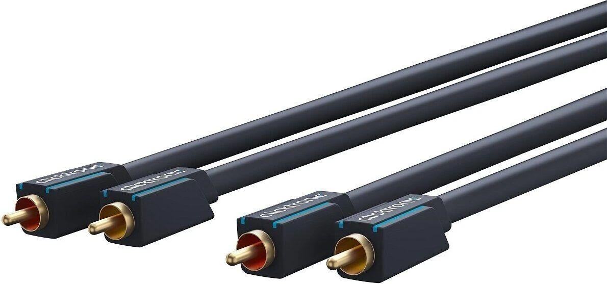 Clicktronic RCA garso kabelis su auksinėmis jungtimis