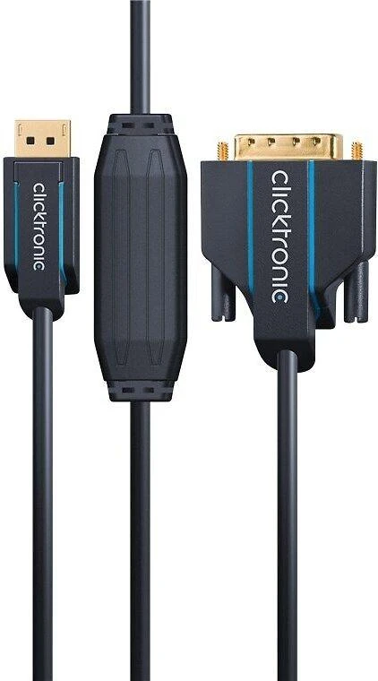 Clicktronic DP į DVI-D kabelis su filtru