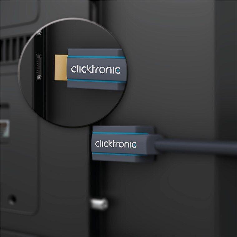Clicktronic HDMI 2.0 High Speed su Ethernet kabeliu, aktyvus, 20 m, juodas