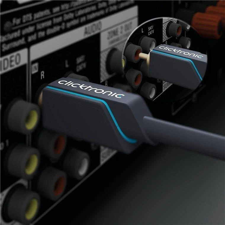 CLICKTRONIC garso kabelis 1xRCA - 1xRCA bendraašis 1m
