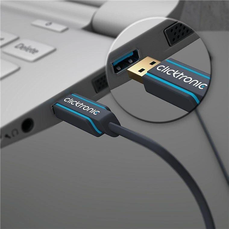 CLICKTRONIC ilgintuvas USB 3.0 lizdas-kištukas 3m