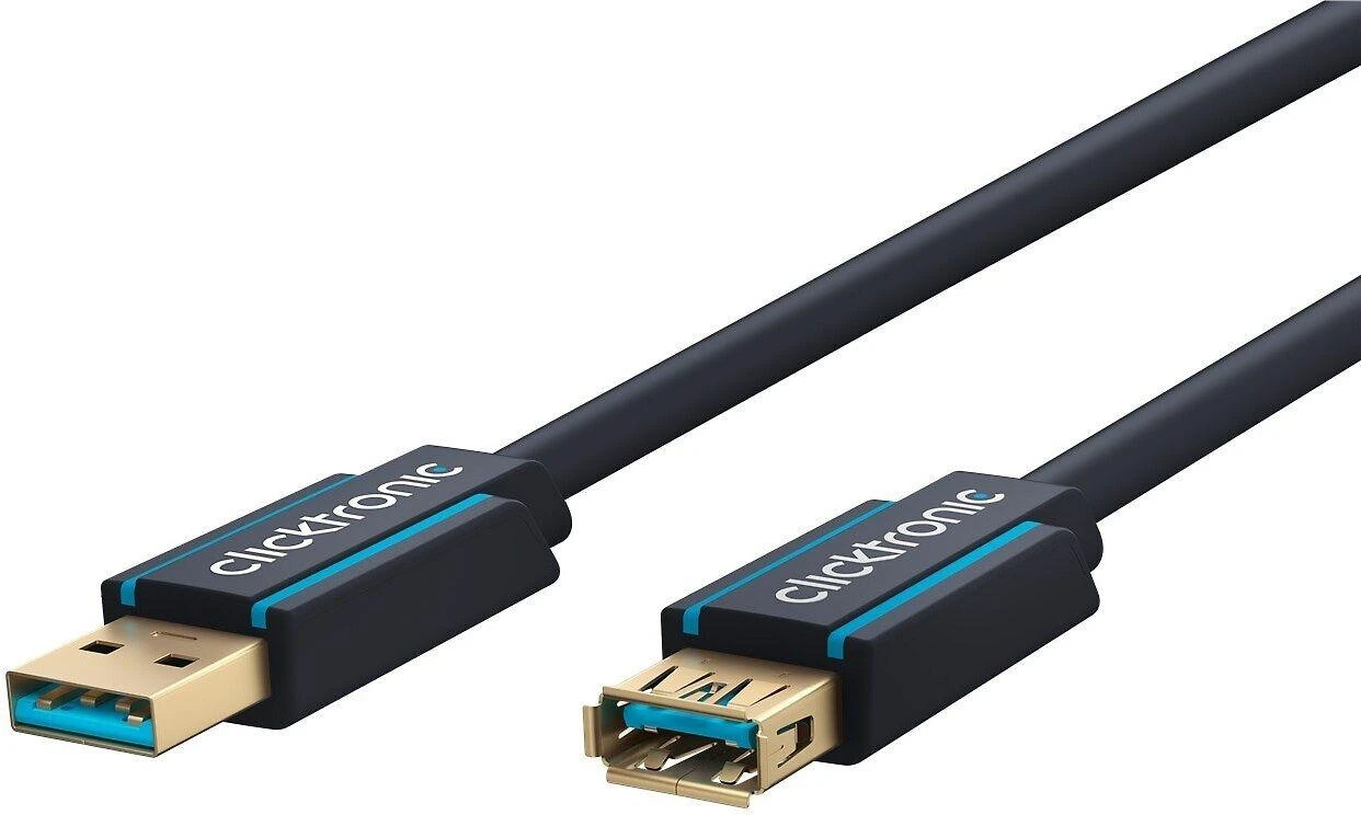 CLICKTRONIC ilgintuvas USB 3.0 lizdas-kištukas 3m