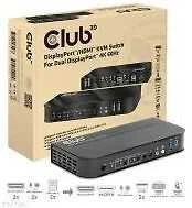 Club 3D Club3D tinklo jungiklis – jungiklis, DP/HDMI KVM jungiklis – dvigubas DP 4K 60Hz