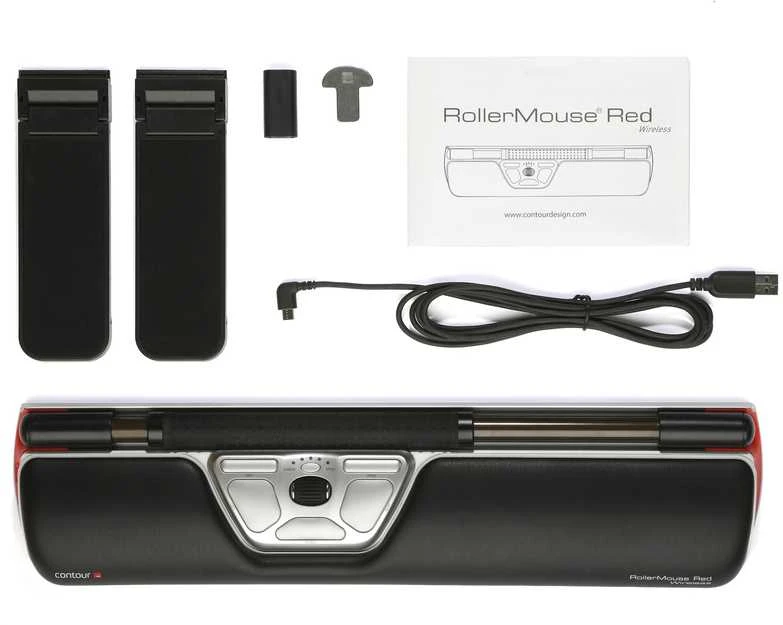 Pelė Contour RollerMouse Raudonas wireless sidabrinis