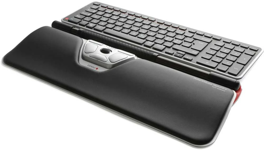 Pelė Contour RollerMouse Raudonas Plus wireless Bluetooth USB-C sidabrinis retail