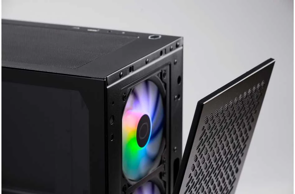 „Cooler Master Elite 302“ korpusas, permatomas šoninis skydelis, mATX, 3x 120 mm ARGB ventiliatoriai, juodas