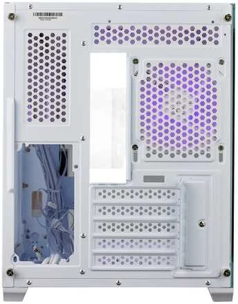„Cooler Master Elite 481 Wood“, ATX, permatomas šoninis skydelis, 3x 120 mm ARGB ventiliatoriai, baltas