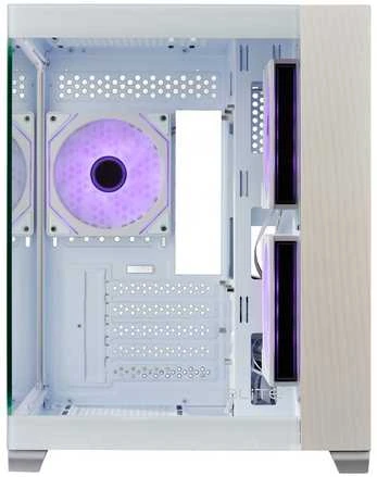 „Cooler Master Elite 481 Wood“, ATX, permatomas šoninis skydelis, 3x 120 mm ARGB ventiliatoriai, baltas