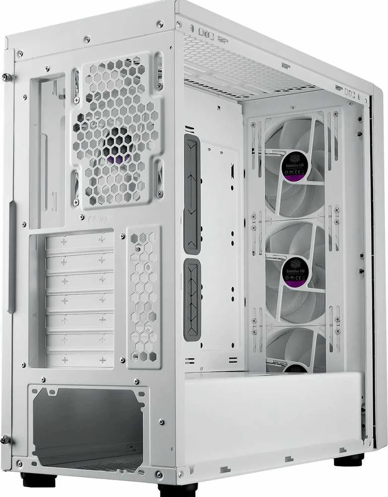 Kompiuterio Korpusas - Cooler Master MasterBox 600 Baltas su Multicolor Apšvietimu