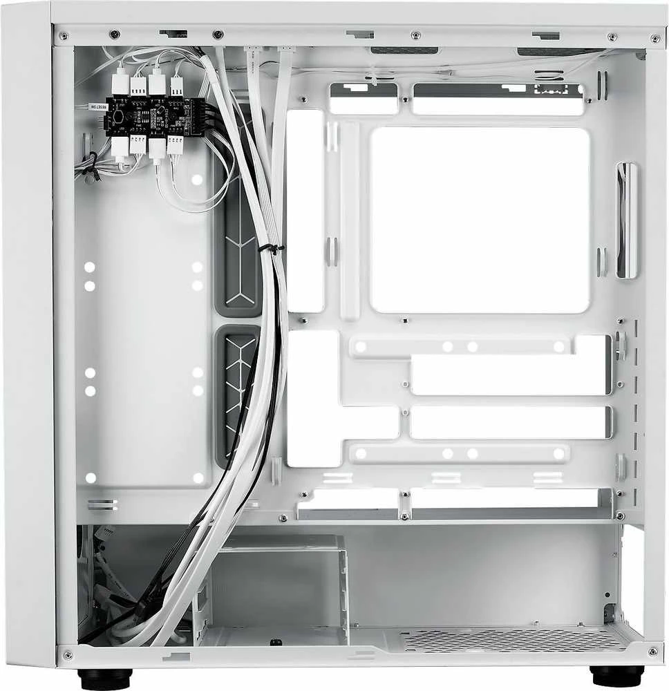 Kompiuterio Korpusas - Cooler Master MasterBox 600 Baltas su Multicolor Apšvietimu