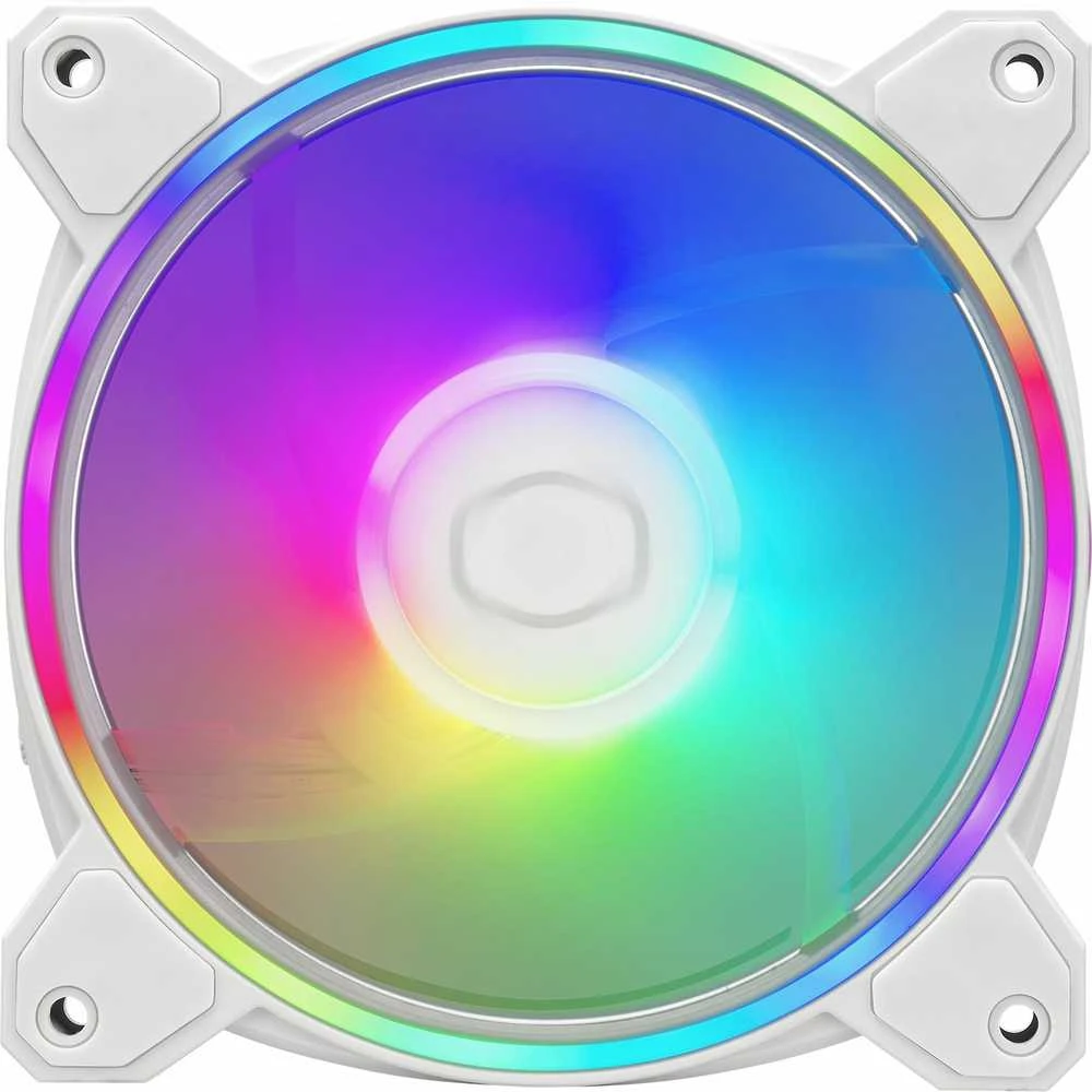 Cooler Master MasterFan MF120 Halo² baltas 3in1, Ventiliatorius, 12 cm, 0 aps./min., 2050 aps./min., Baltas