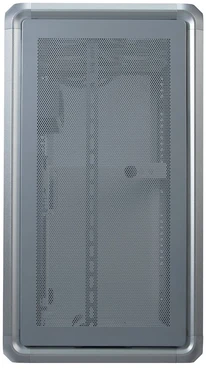 „Cooler Master“ korpusas „MasterFrame 500 Mesh“ sidabrinis, permatomas šoninis skydelis, ATX, 2x 200 mm ventiliatoriai, 1x 120 mm ventiliatorius, pilkas
