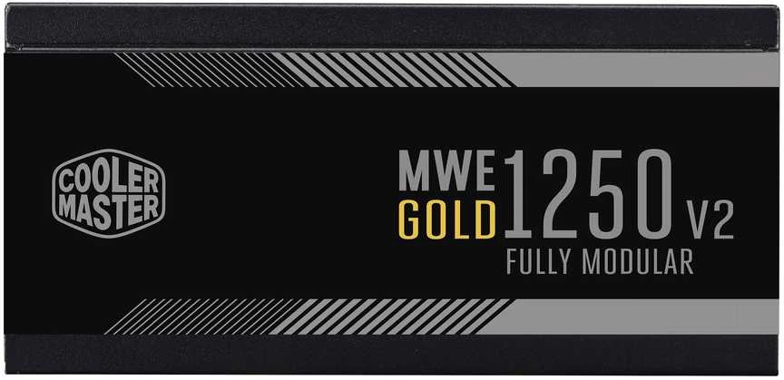 „Cooler Master MWE V2“, 80 PLUS auksinis maitinimo šaltinis, modulinis, PCIe 5.1 - 1.250 W, juodas