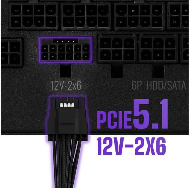 Cooler Master V SFX Gold 750 ATX 3.1, 750 W, 100–240 V, 50/60 Hz, 10–5 A, aktyvus, 120 W