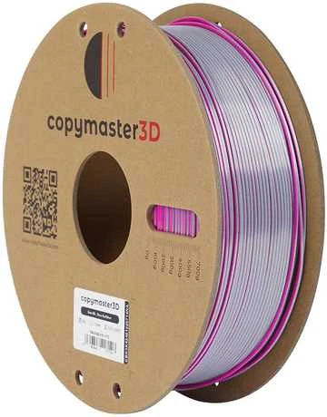 Copymaster3D Duo-Silk 1.75mm 1kg Rose Raudona/Sidabrinis