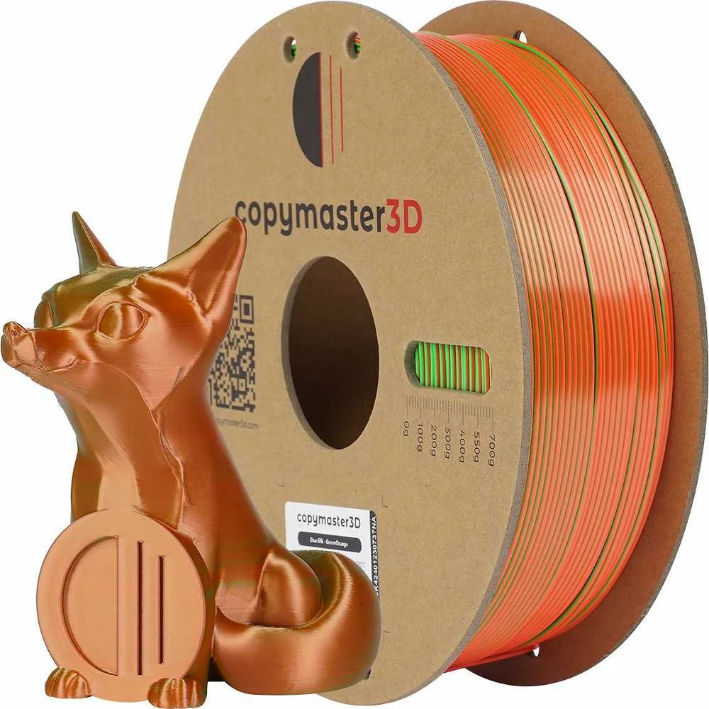 Copymaster3D Duo-Silk 1.75mm 1kg Žalias/Oranžinis
