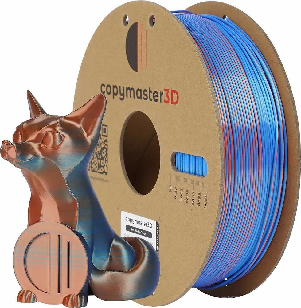 Copymaster3D Duo-Silk 1.75mm 1kg - Mėlyna/Oranžinis