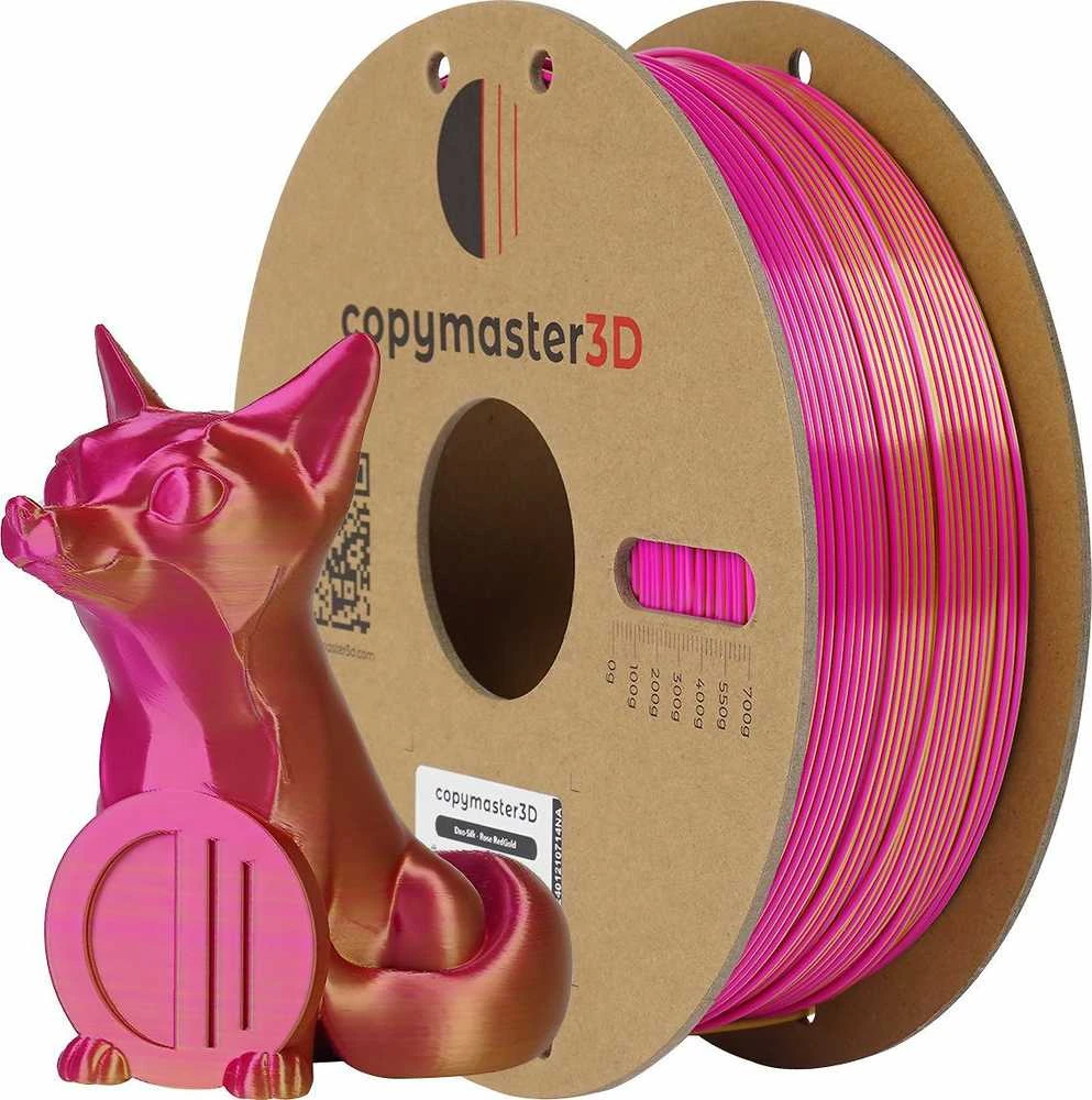 Copymaster3D Duo-Silk 1.75mm 1kg Rose Raudona/Gold