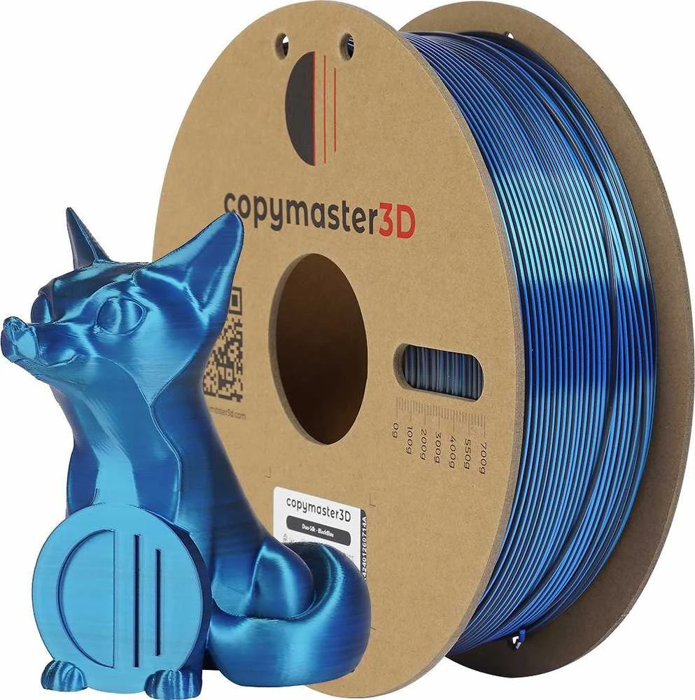 Copymaster3D Duo-Silk 1.75mm 1kg - Juodas/Mėlyna