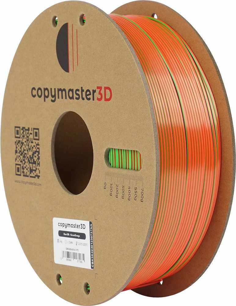 Copymaster3D Duo-Silk 1.75mm 1kg Žalias/Oranžinis