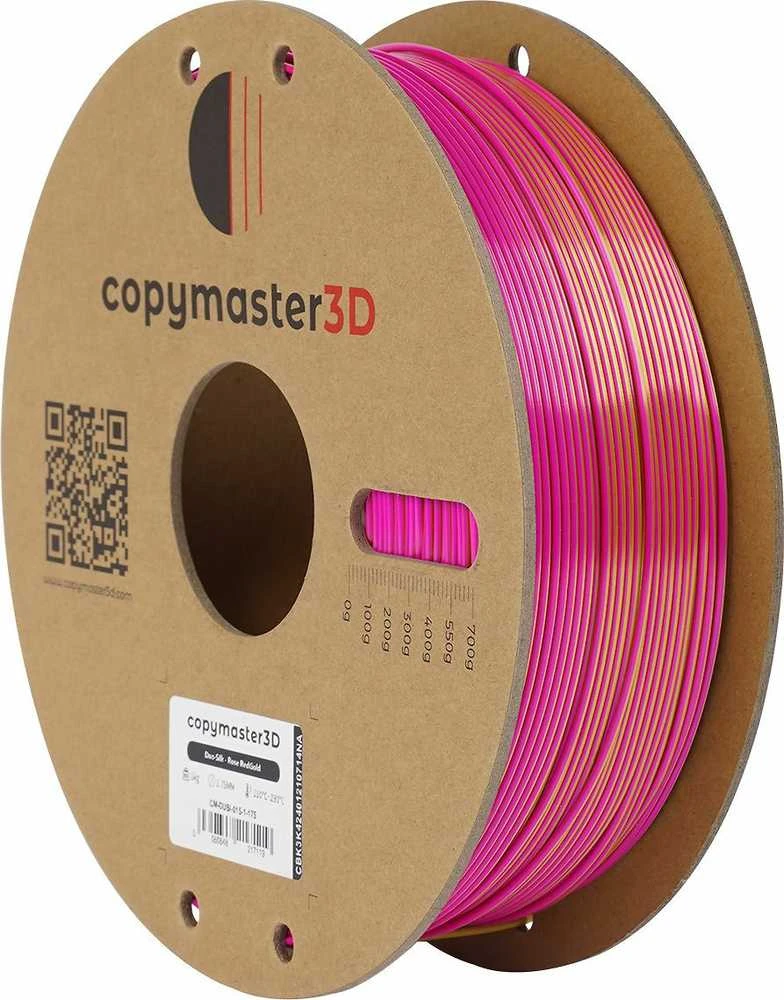 Copymaster3D Duo-Silk 1.75mm 1kg Rose Raudona/Gold