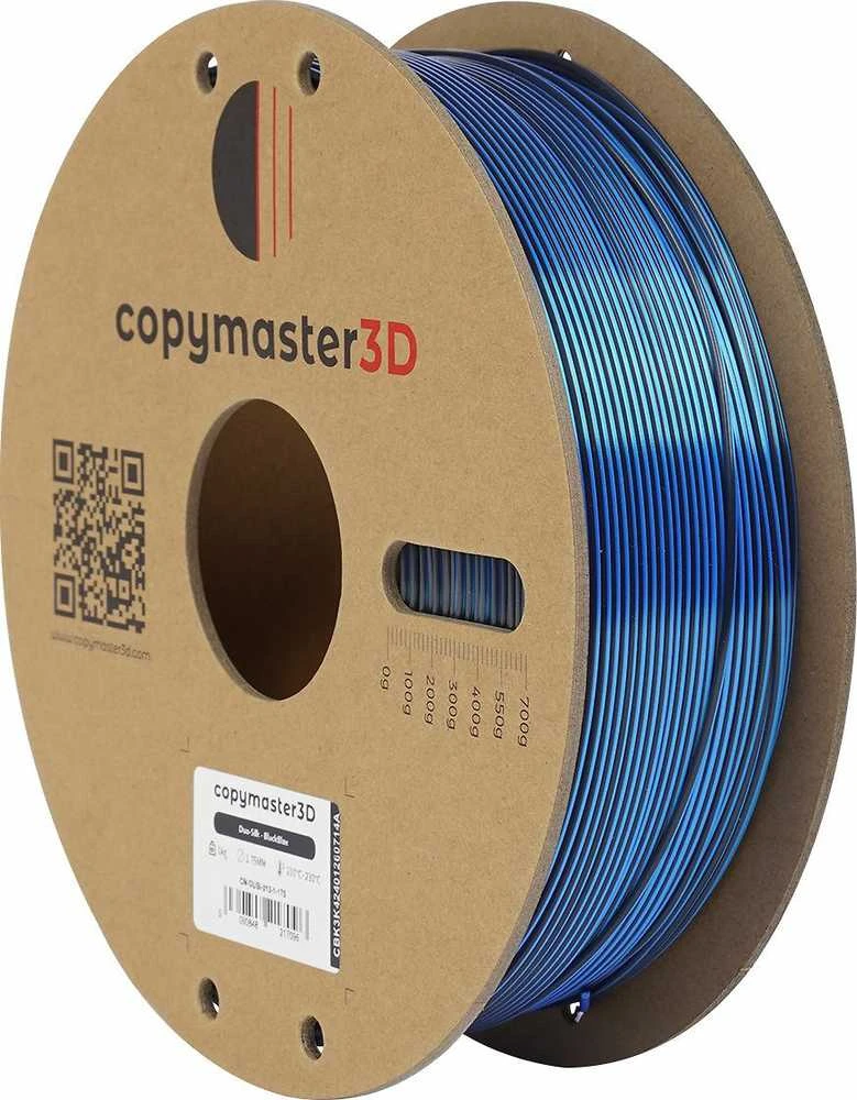 Copymaster3D Duo-Silk 1.75mm 1kg - Juodas/Mėlyna