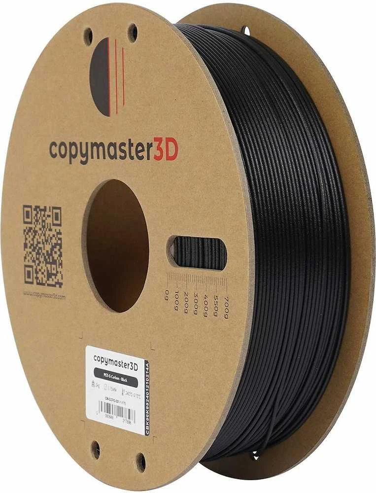 Copymaster3D PET-G Carbon 1.75mm 1kg - Juodas