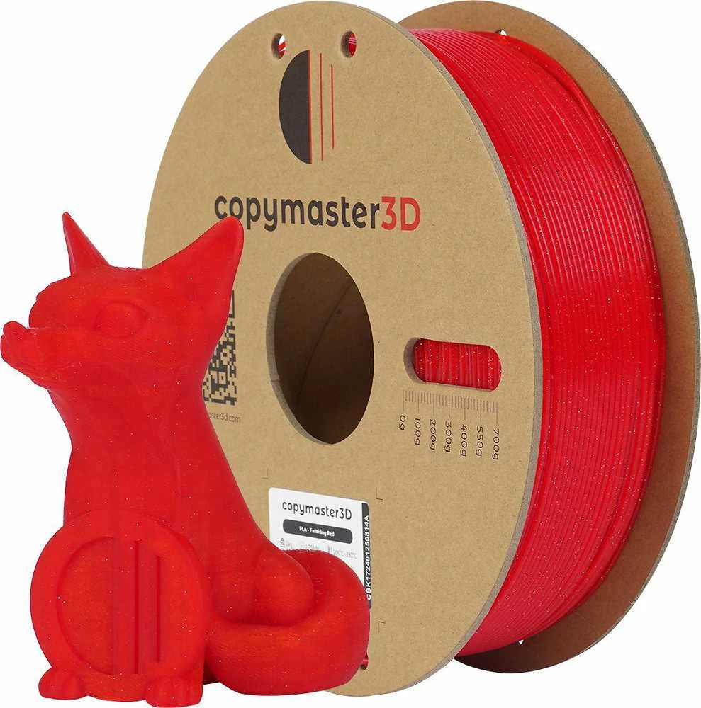 Copymaster3D PLA 1.75mm 1kg - Twinkling Raudona