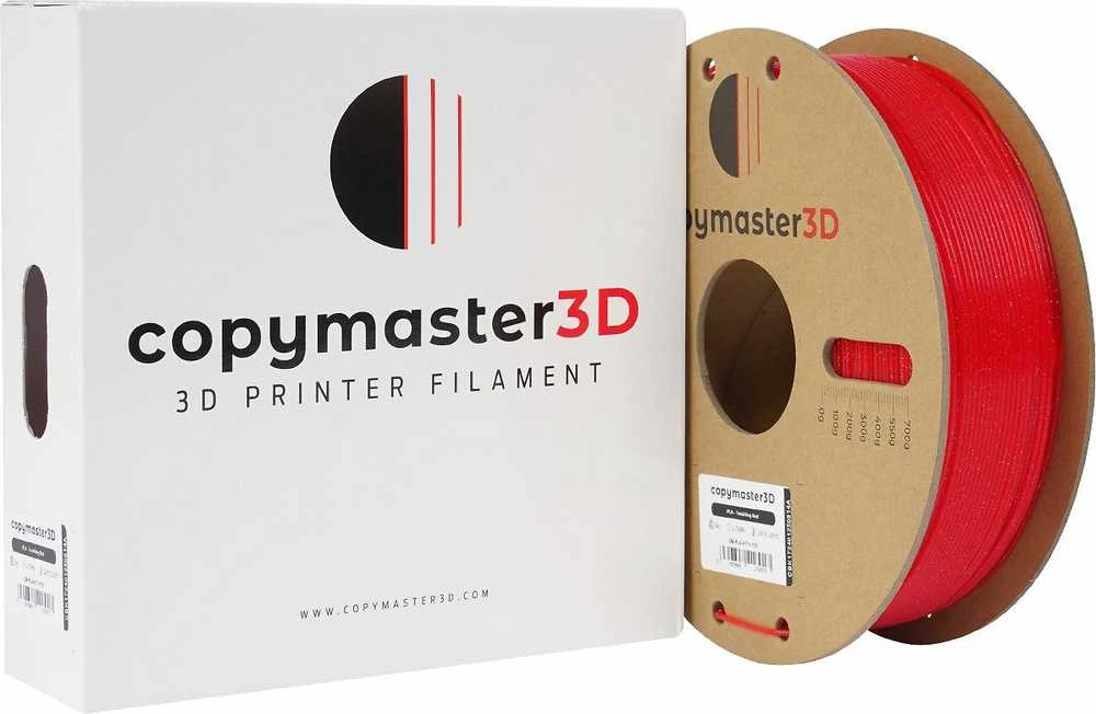 Copymaster3D PLA 1.75mm 1kg - Twinkling Raudona