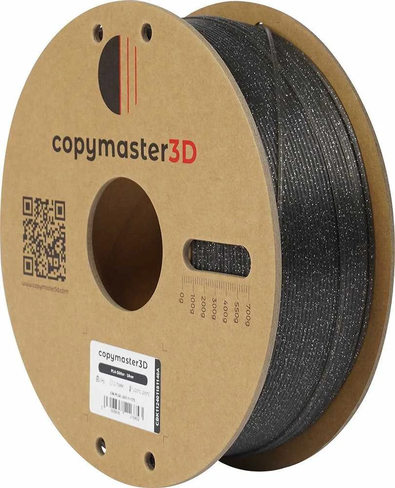 Copymaster3D PLA Glitter 1.75mm 1kg - Sidabrinis