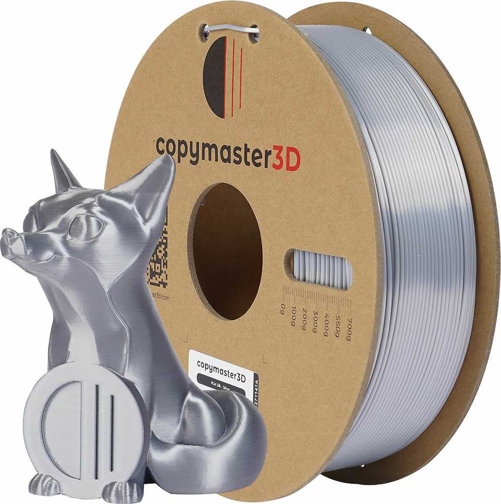 Copymaster3D PLA Silk 1.75mm 1kg Sidabrinis