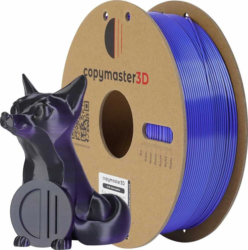 Copymaster3D Tri-Silk 1.75mm 1kg - Mėlyna/Violetinė/Juodas